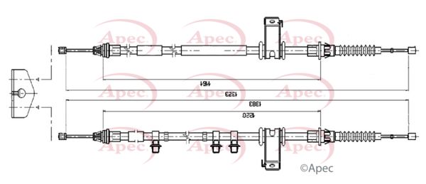 Apec Handbrake Cable CAB1869 - image 2