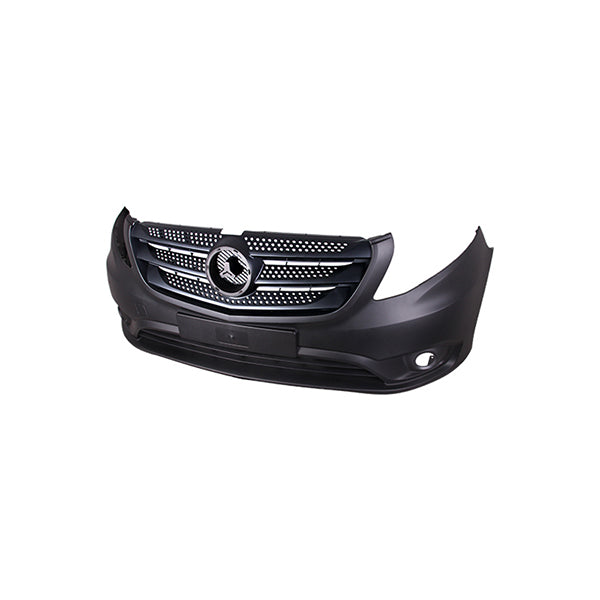 Fits Mercedes Vito 2015-2024 Front Bumper Grey & Fog Lamp Holes - image 2