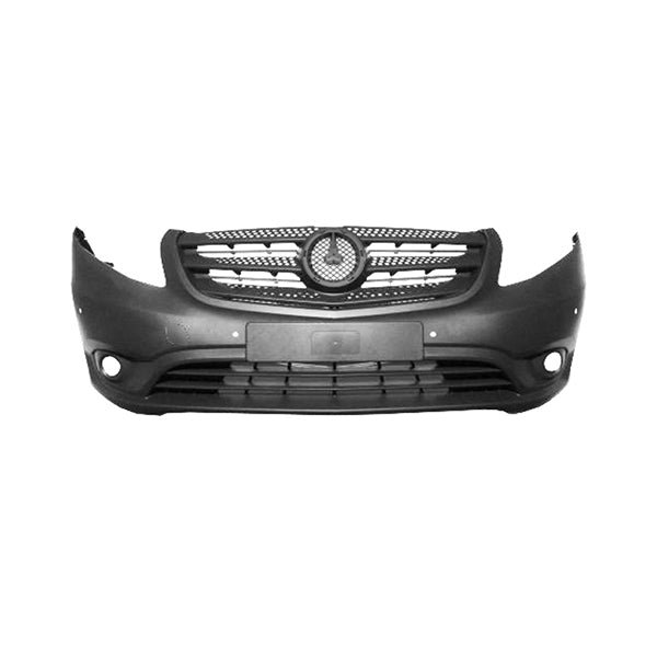 Fits Mercedes Polo Vito 2015-2024 Front Bumper Primed With Fog Lights With Pdc - image 2