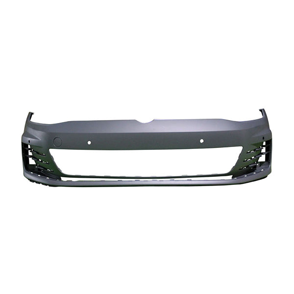 Fits VW Golf 2013-2019 Front Bumper Primed Gti & Gtd & Pdc No Lamp Wash Holes - image 2