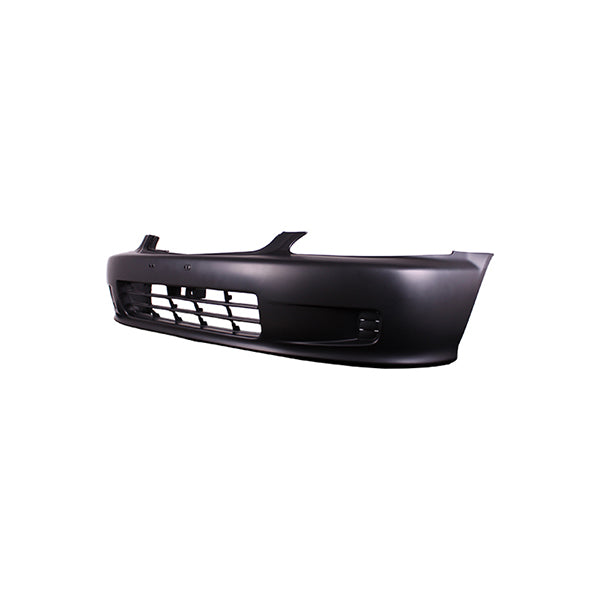 Fits Honda Civic 1995-2001 Front Bumper Primed Black 3 & 4Door No Fog Lamp Holes - image 2