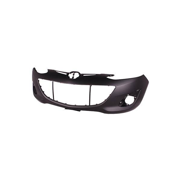 Fits Mazda Mazda2 2007-2015 Front Bumper Primed & Fog Lamp Holes - image 2