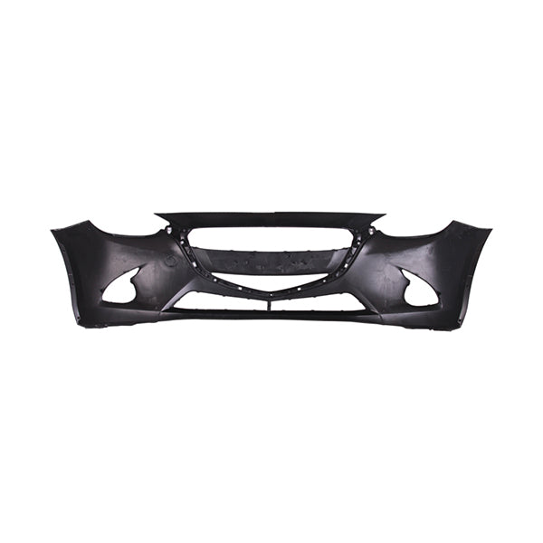 Fits Mazda 2015-2023 Front Bumper Black Smooth With Fog Lights Without Lampwash - image 2
