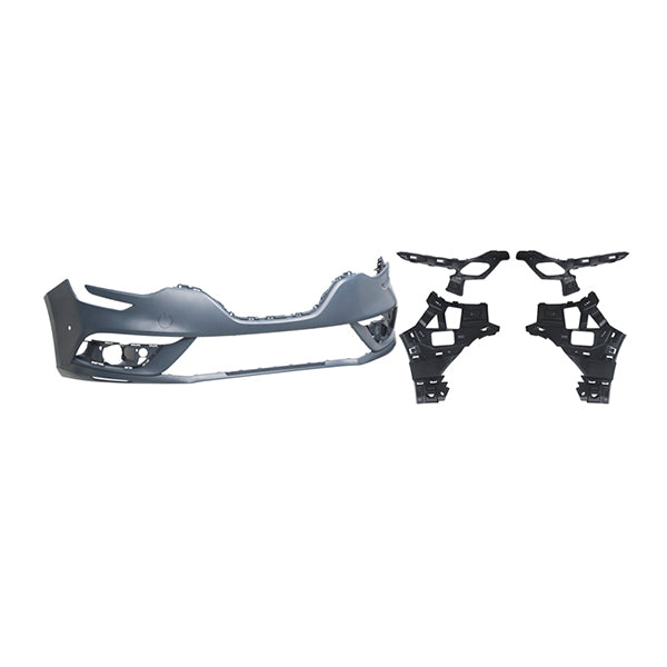 Fits Renault Megane 2016-2022 Front Bumper Primed & 2X Pdc Holes - image 2