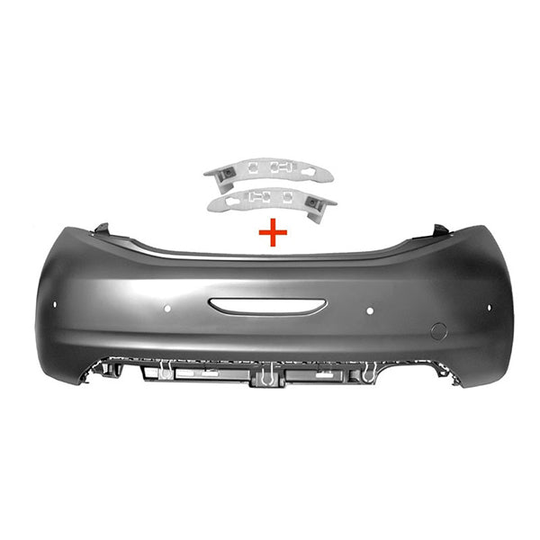 For Peugeot 208 2012-2019 Rear Bumper Primed & Pdc Holes - image 2
