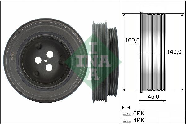 INA Crankshaft Pulley (tvd) 544013110 - image 2