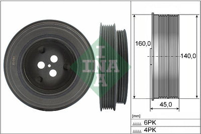 INA Crankshaft Pulley (tvd) 544013110