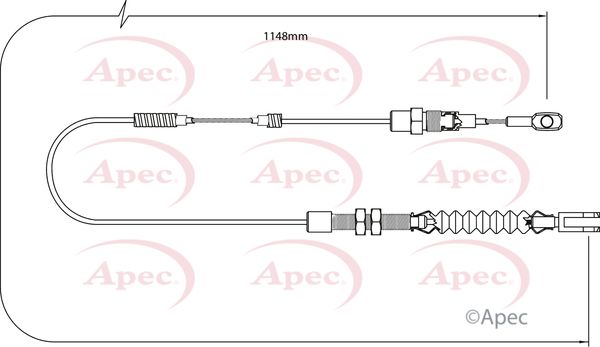 Apec Handbrake Cable CAB1258 - image 2