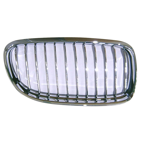 Fits BMW 3 Series 2005-2012 Os Front Radiator Grille Chrome Frame & Chrome Slats - image 2