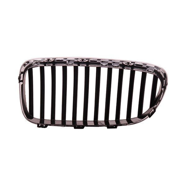Fits BMW 5 Series 2010-2014 Os Front Radiator Grille Black & Chrome Frame - image 2