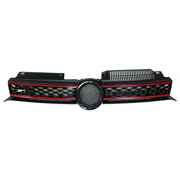 Fits VW Golf Golf Cabriolet 2008-2015 Radiator Grille & Red Trim - image 2