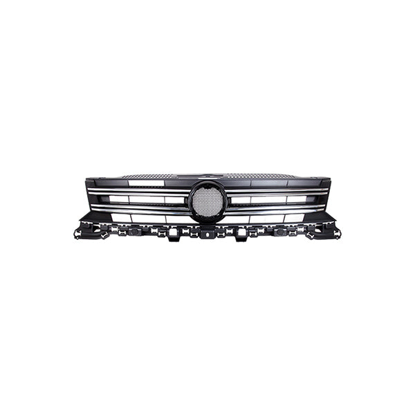 Fits VW Tiguan 2007-2016 Radiator Grille Black & Chrome Moulding - image 2