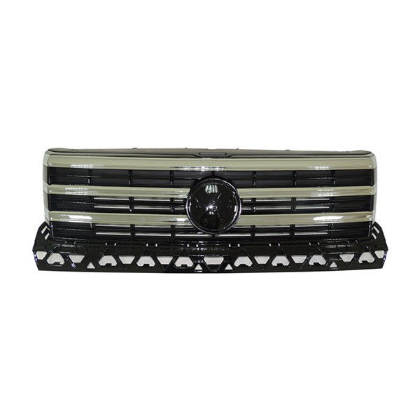 Fits Vauxhall VW Astra Crafter 2017-2024 Radiator Grille Blk Inc Chrome Mldgs - image 2