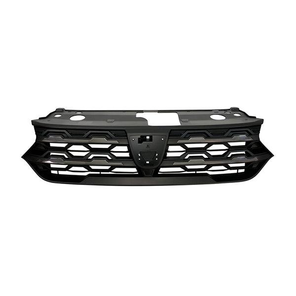 Fits Dacia Sandero Sandero Stepway 2013-2022 Front Bumper Main Grille Black Chrome - image 2