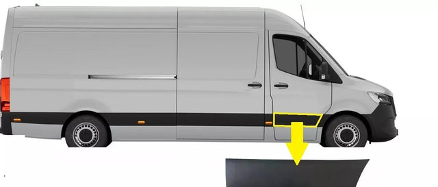 Fits Mercedes Sprinter Peugeot Partner 2009-2023 Front Door Moulding Right - image 2