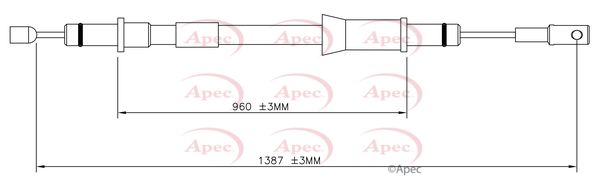 Apec Handbrake Cable CAB1746 - image 2