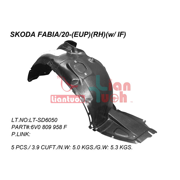 Fits Skoda Fabia 2021-2024 Front Wing Splashguard Right - image 2