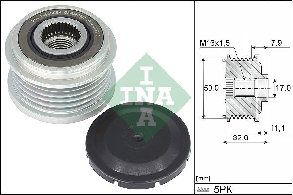 INA Overrunning Alternator Pulley 535035910 - image 2