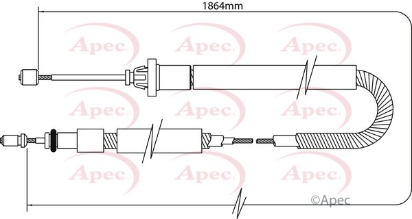 Apec Handbrake Cable CAB1081 - image 2