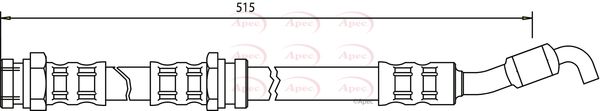 Apec Brake Hose HOS3405 - image 2