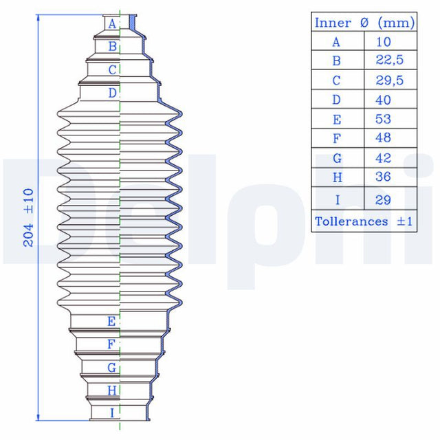 Delphi Steering Rack Boot TBR1000 - image 2