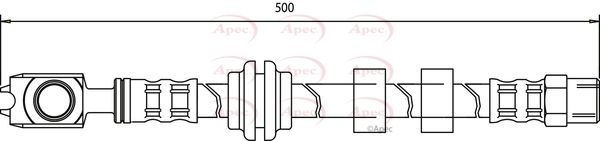 Apec Brake Hose HOS3634 - image 2