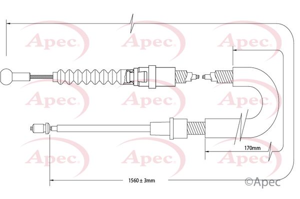 Apec Handbrake Cable CAB1534 - image 2