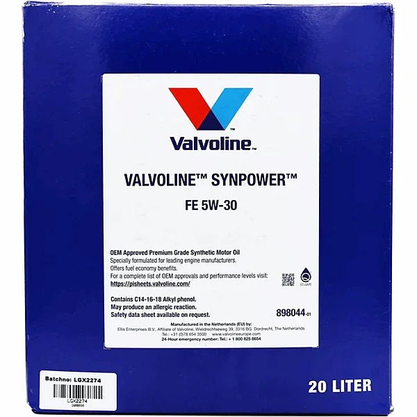 Valvoline Synpower FE 5W-30 Engine Oil Synthetic 20L - image 2