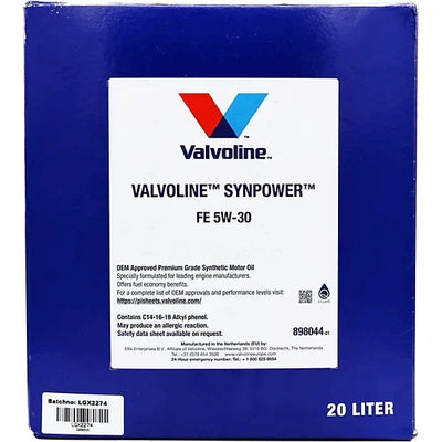 Valvoline Synpower FE 5W-30 Engine Oil Synthetic 20L - tradevehicleparts.co.uk