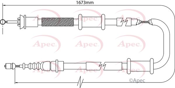Apec Handbrake Cable CAB1112 - image 2