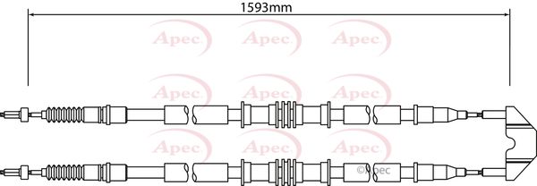 Apec Handbrake Cable CAB1451 - image 2