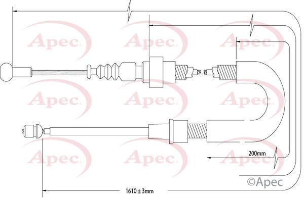 Apec Handbrake Cable CAB1576 - image 2