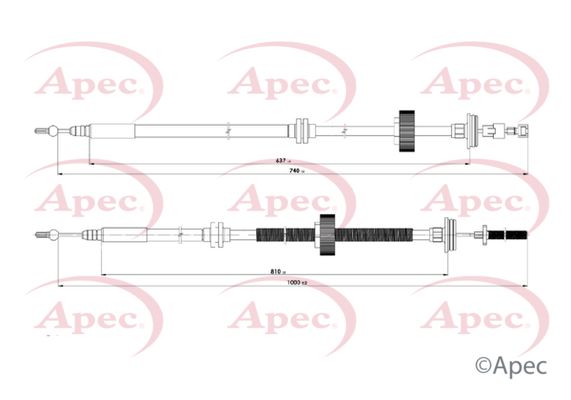 Apec Handbrake Cable CAB1693 - image 2