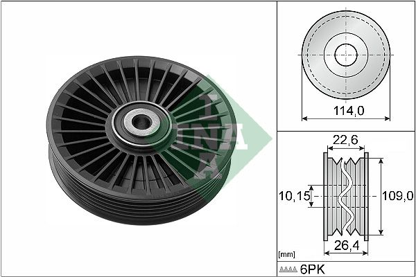 INA Drive Belt Deflection Guide Pulley 532010810 - image 2