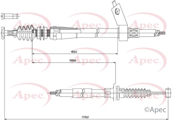 Apec Handbrake Cable CAB1369 - image 2