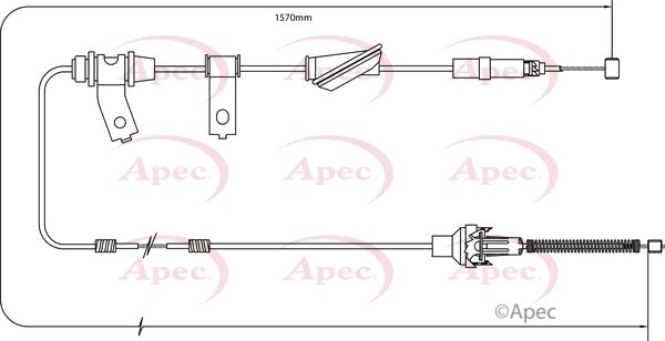 Apec Handbrake Cable CAB1264 - image 2