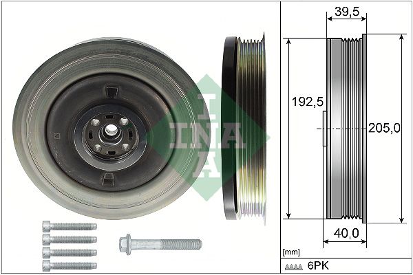 INA Crankshaft Belt Pulley Set 544050320 - image 2