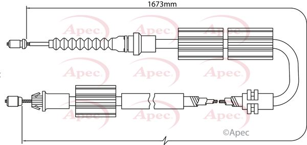 Apec Handbrake Cable CAB1245 - image 2