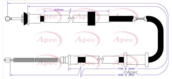 Apec Handbrake Cable CAB1118 - image 2