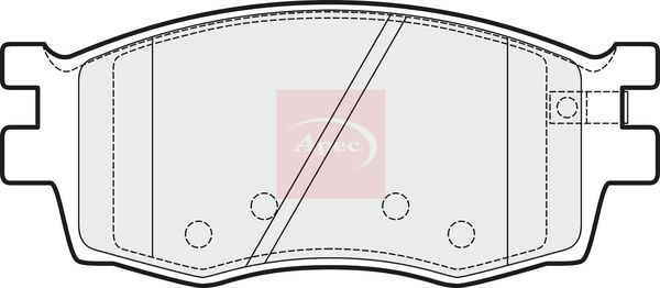Apec Brake Pads Set PAD1491 - image 2