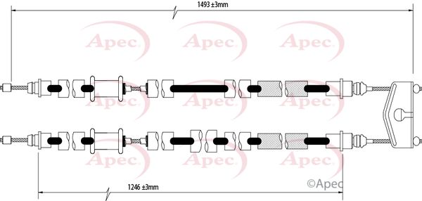 Apec Handbrake Cable CAB1591 - image 2