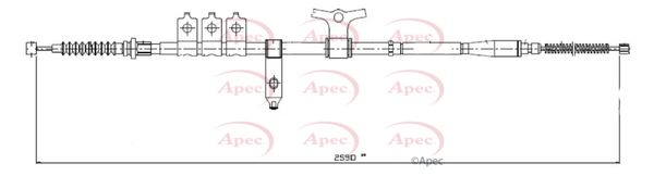 Apec Handbrake Cable CAB1582 - image 2