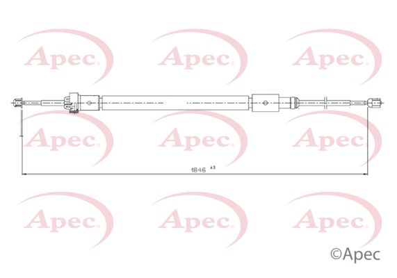 Apec Handbrake Cable CAB1743 - image 2