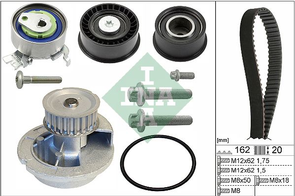 INA Timing Belt Kit & Water Pump 530044331 - image 2