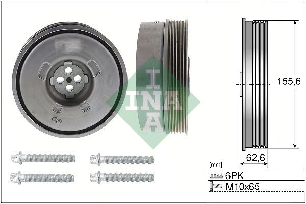 INA Crankshaft Belt Pulley Set 544050120 - image 2