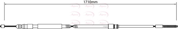 Apec Handbrake Cable CAB1023 - image 2