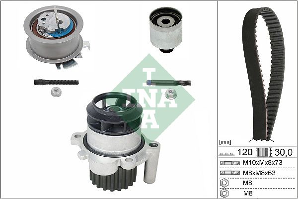 INA Timing Belt Kit & Water Pump 530020130 - image 2