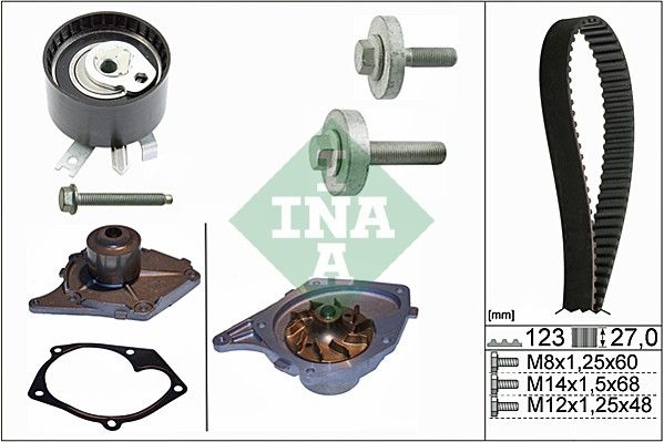 INA Timing Belt Kit & Water Pump 530019730 - image 2