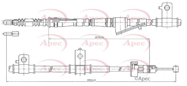 Apec Handbrake Cable CAB1792 - image 2
