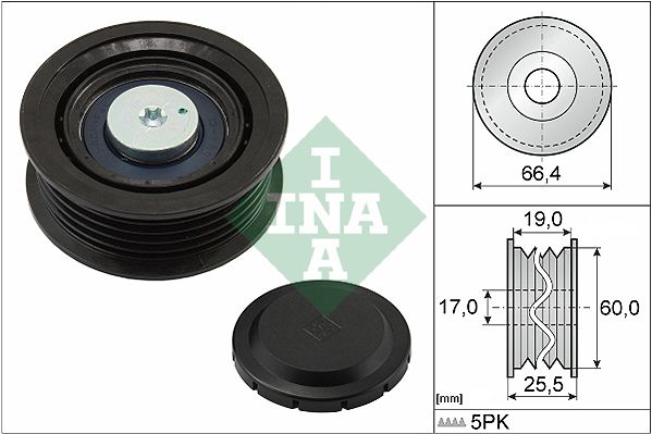 INA Drive Belt Deflection Guide Pulley 532064210 - image 2